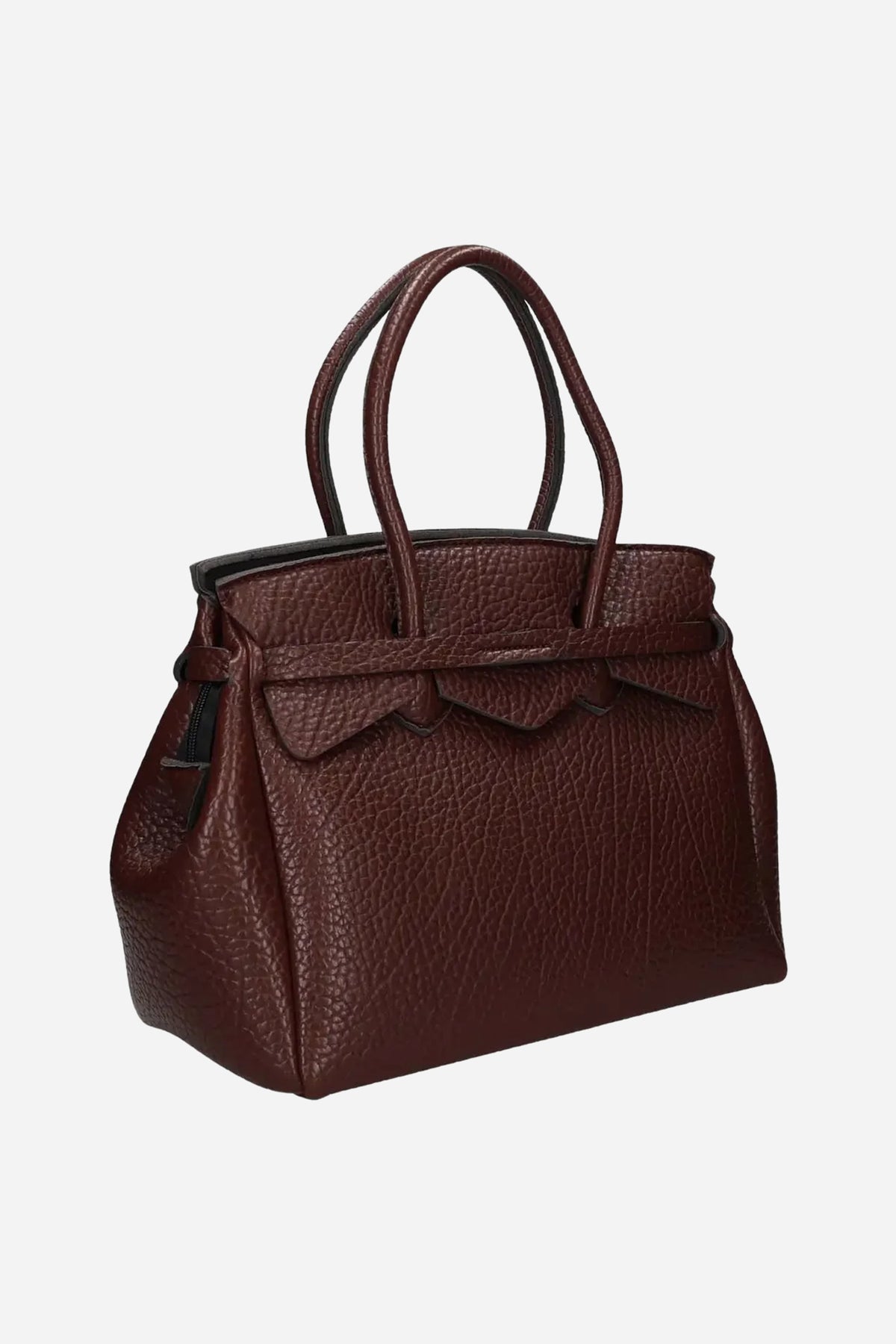 Miss Large Borsa shopping grande effetto pelle - Brown