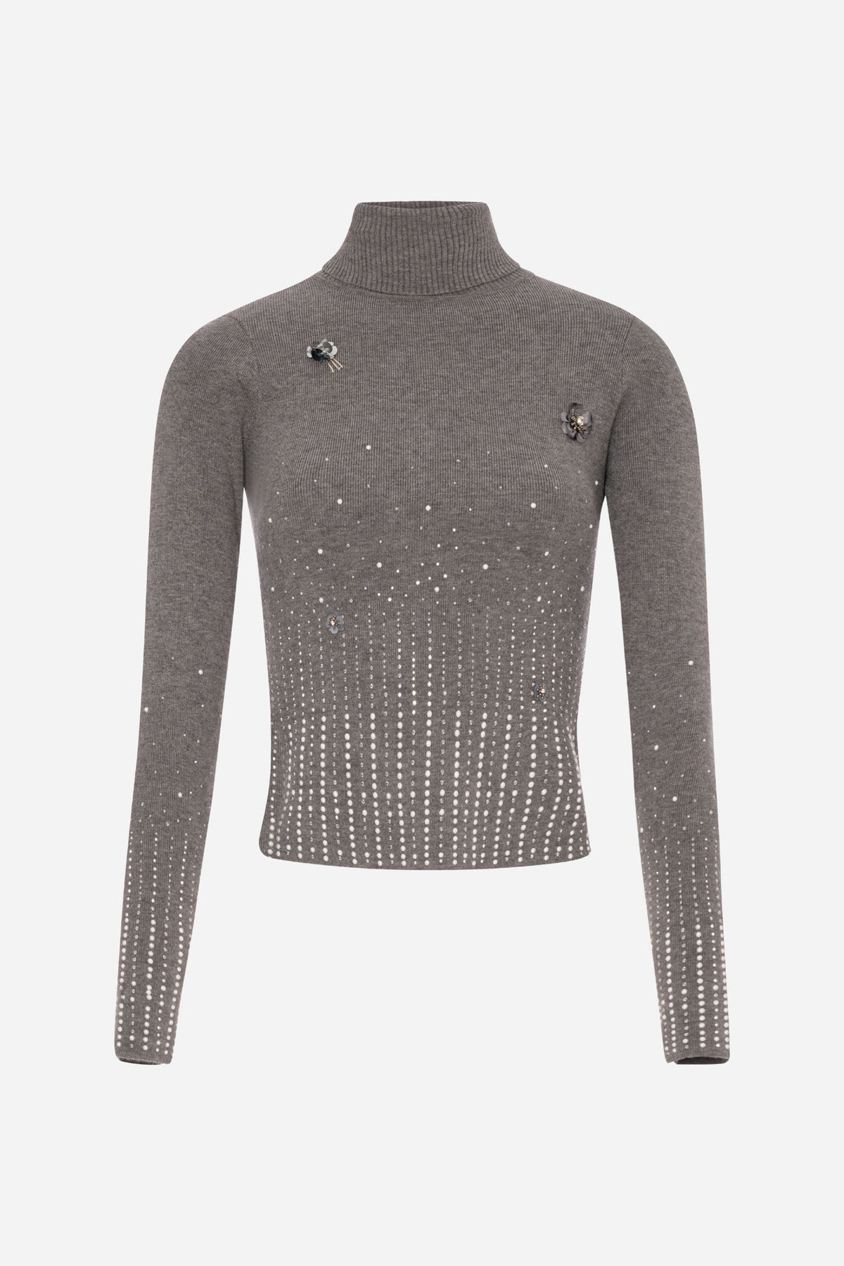 Maglia slim Fracomina collo alto maniche lunghe