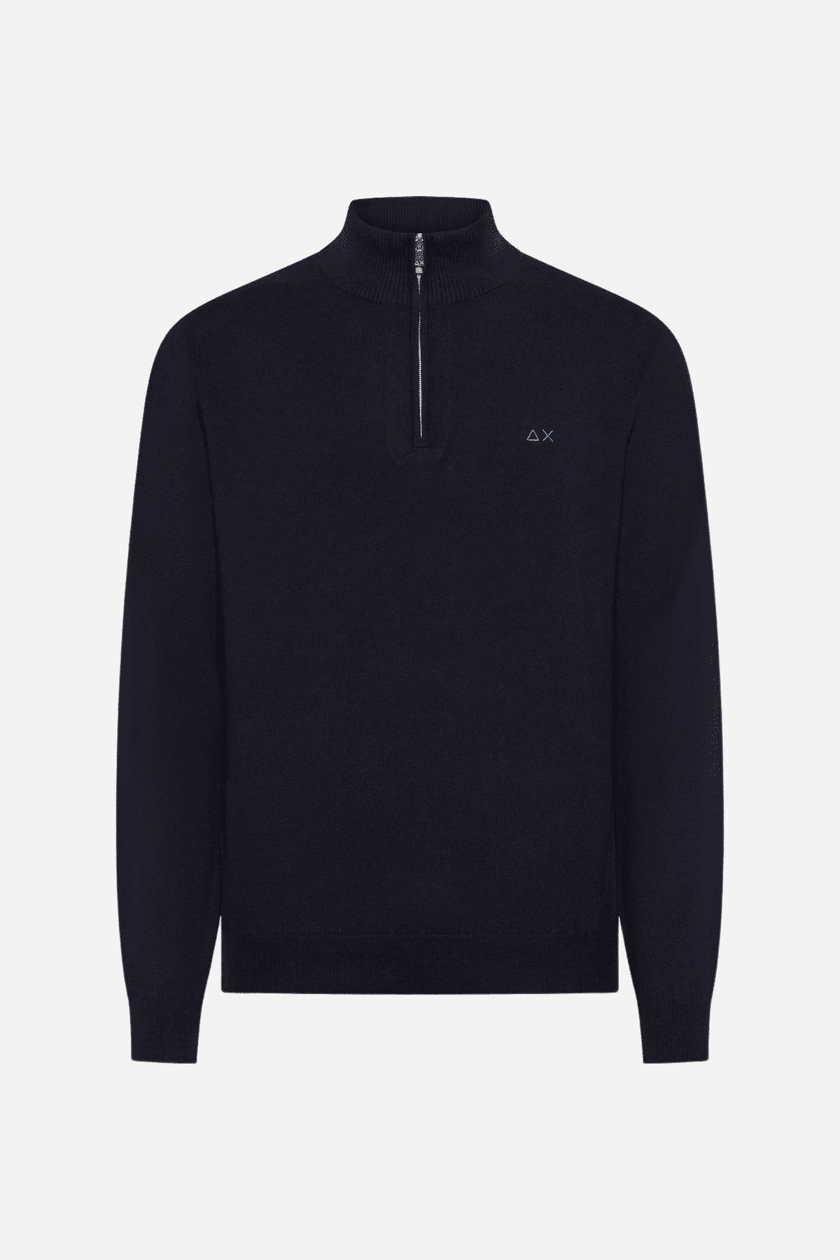 Sun68 Maglia collo alto con zip cotone e lana