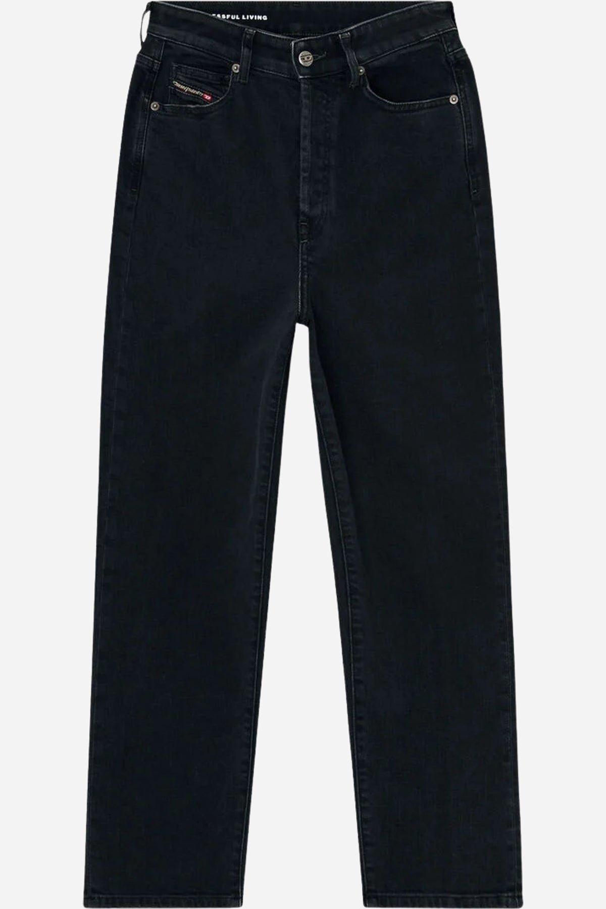 Jeans 1981 D-Went regular vita alta donna - Nero-Grigio scuro