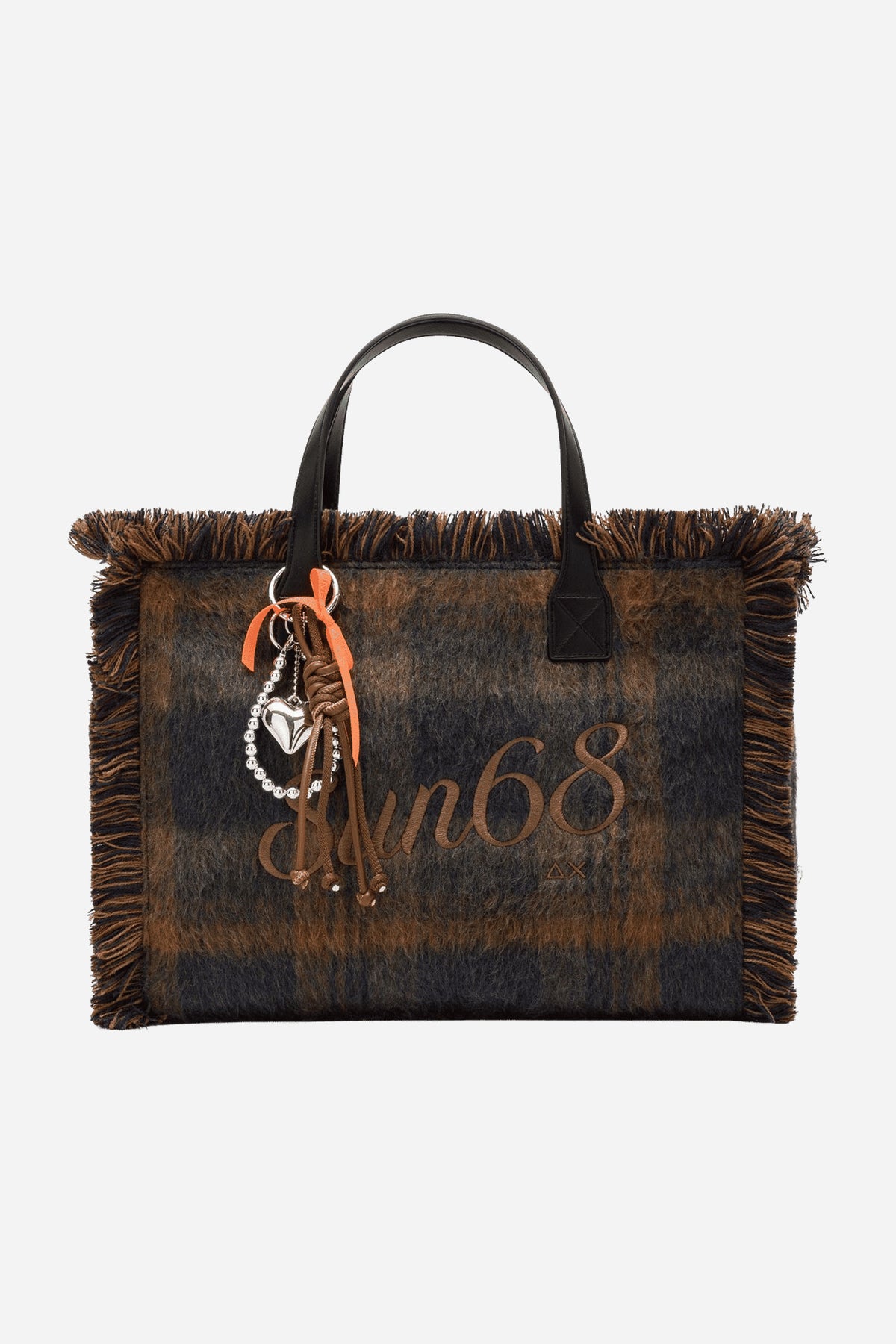 Cali Shopping bag media in lana con frange
