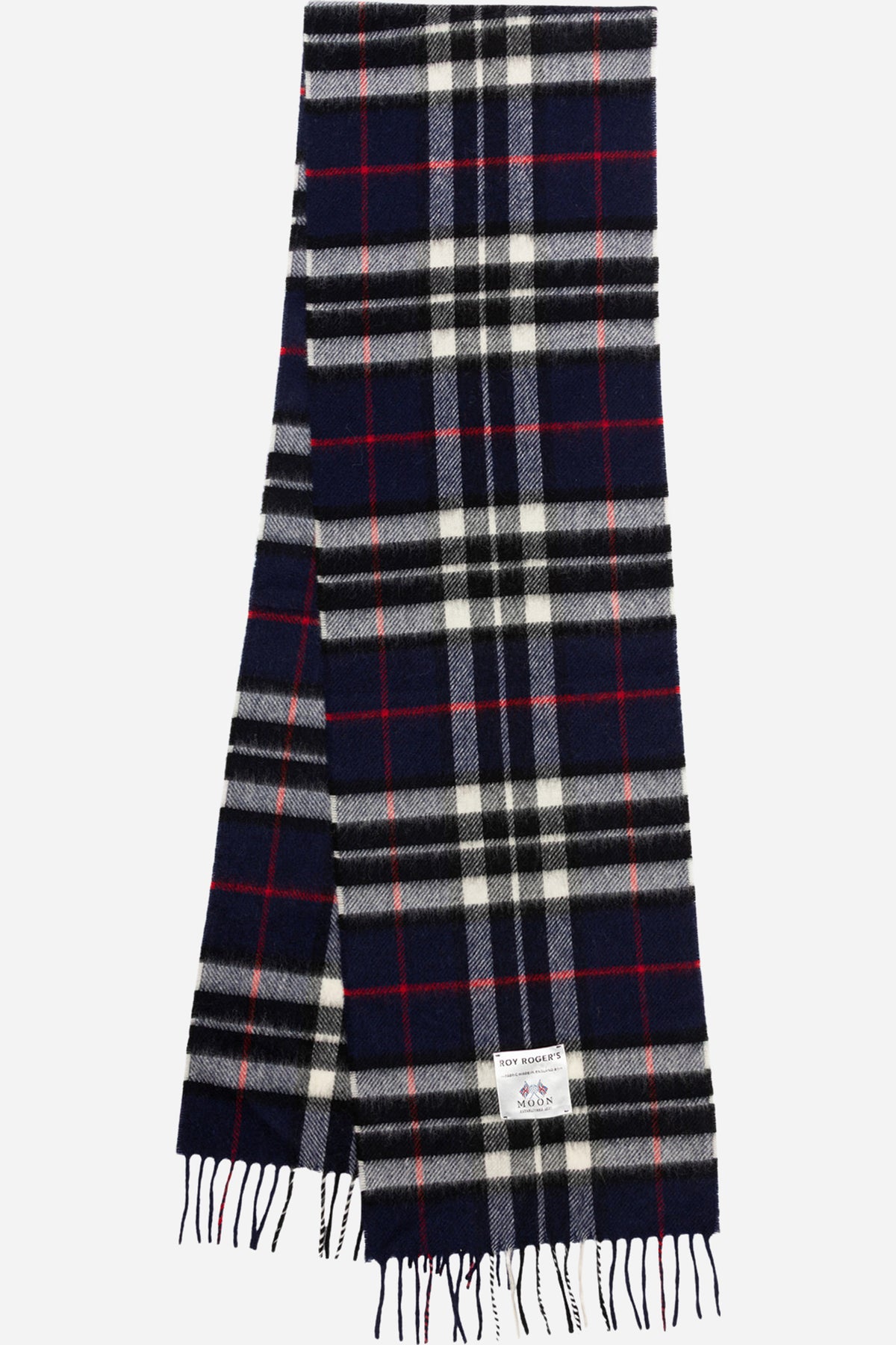 Sciarpa lana tartan Roy Roger's - Blu/Bianco/Rosso