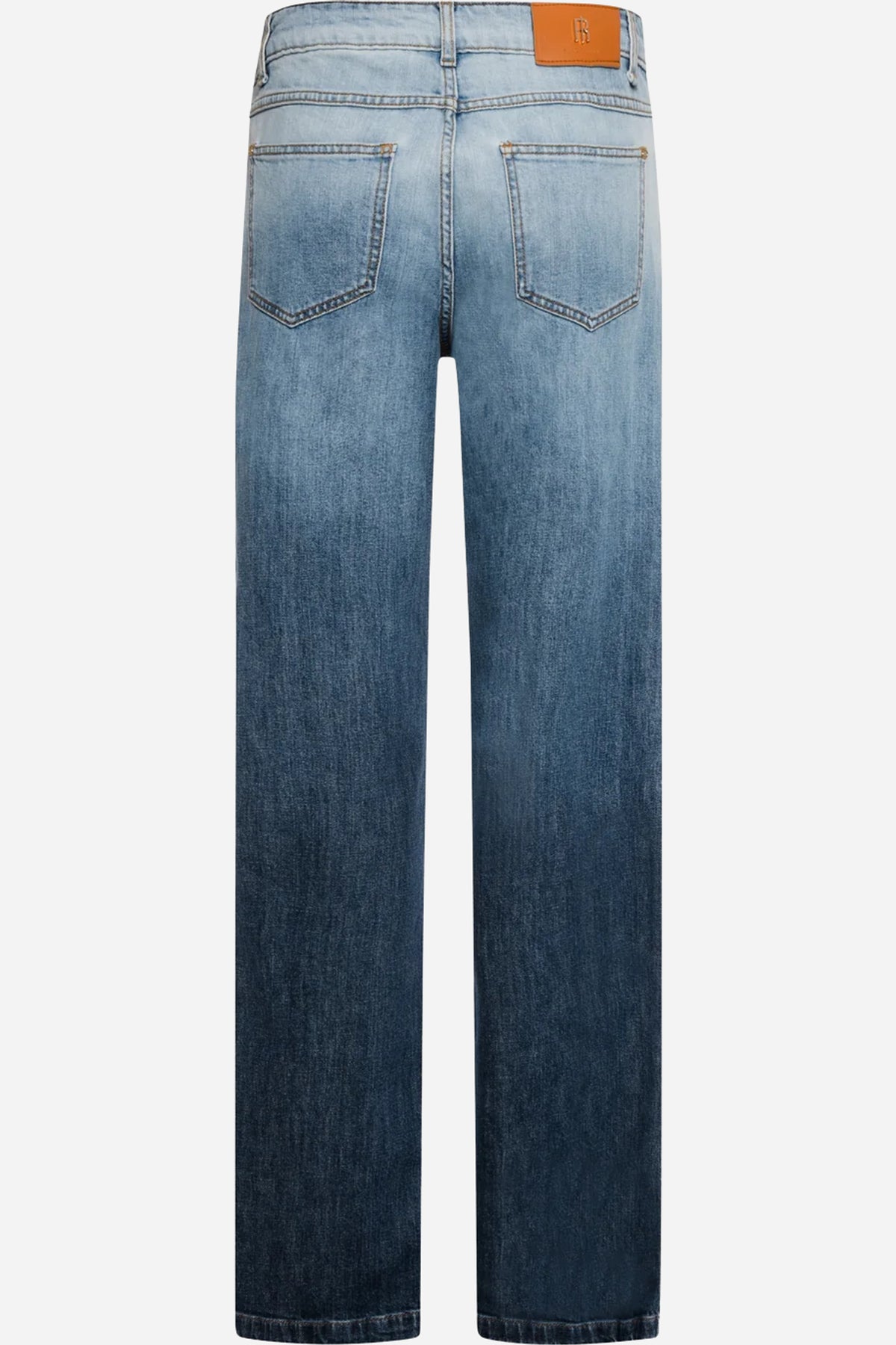 Jeans wide a palazzo in denim lavaggio sfumato - Blu