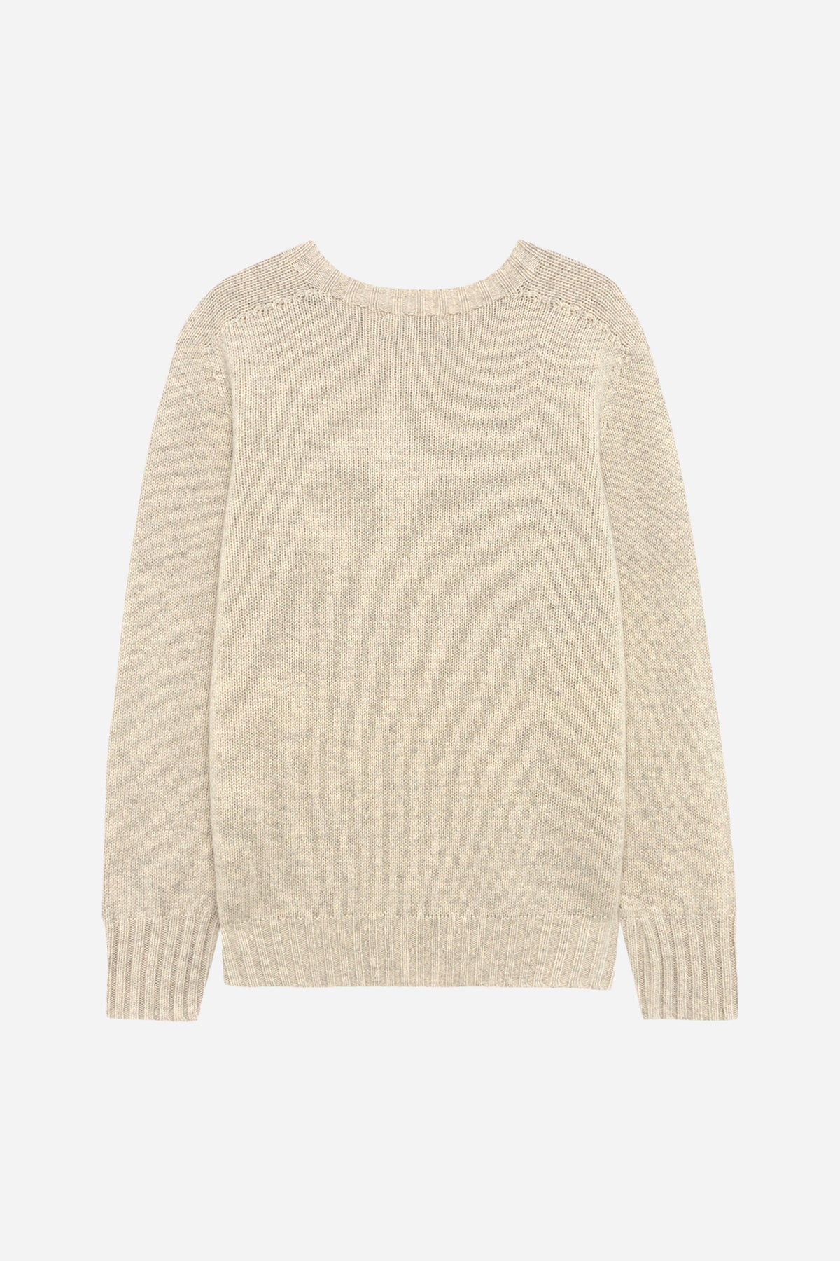 Pullover Roy Roger's lana merino girocollo - Beige