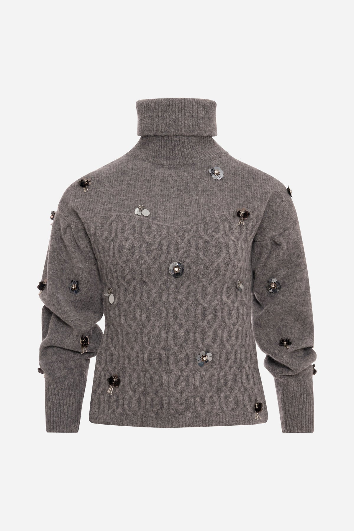 Maglia Fracomina slim collo alto punto treccia