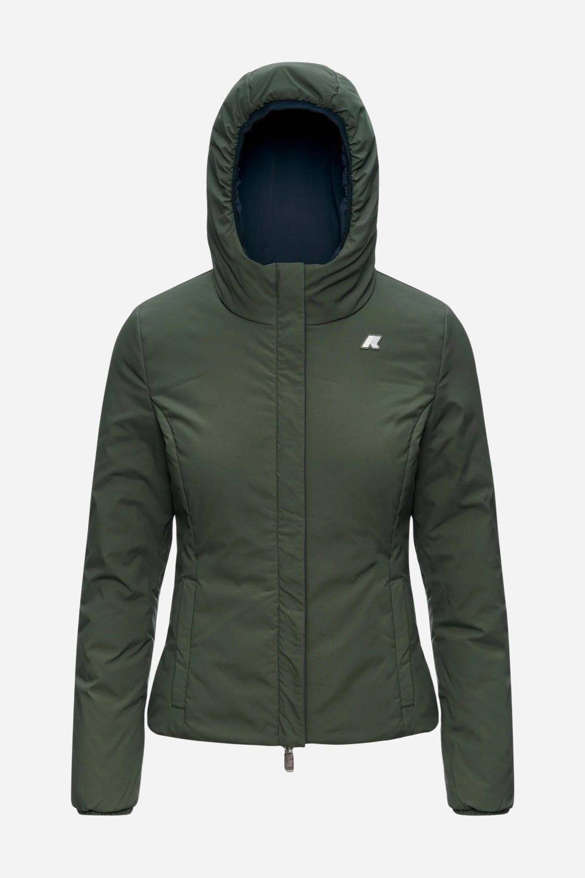 Giacca Lily St Warm Double reversibile donna slim - Blue depth-Green blackish