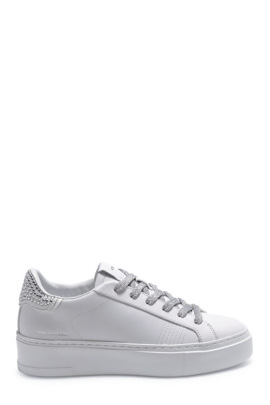 Cryme 22555 White and Silver Sneakers