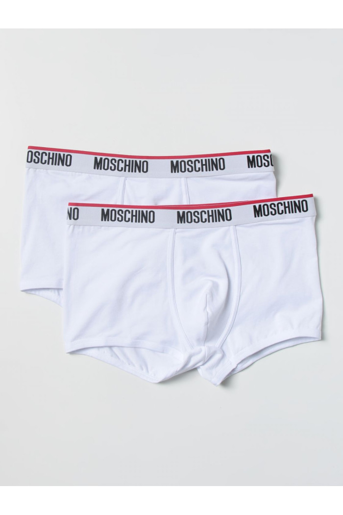 Set 2 parigamba bianchi Moschino Underwear in cotone stretch 4751