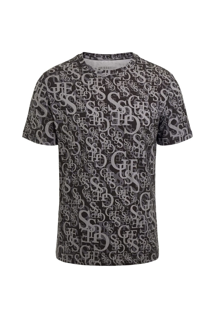 T-Shirt Stampa Logo All Over Guess Elezar