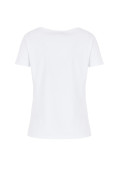 T-shirt bianca EA7 da donna con logo sovrastampa 3RTT30