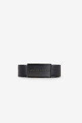 Cintura in ecopelle nera con logo Armani Exchange fibbia a cassetta 951183