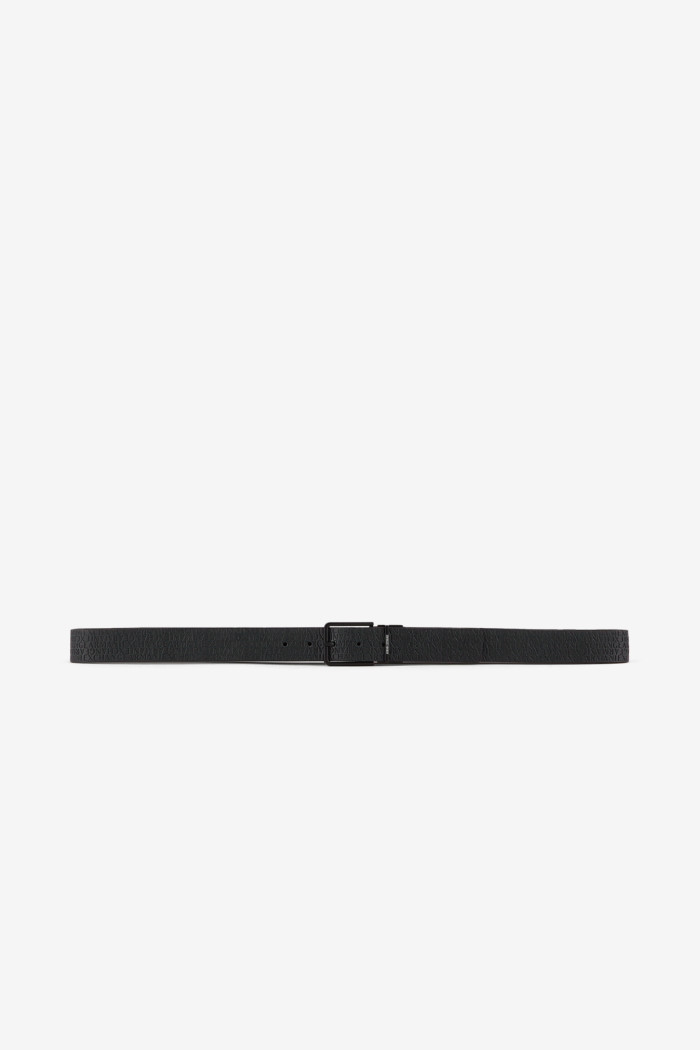 Cintura reversibile in cuoio rigenerato logo all over Armani Exchange 951325