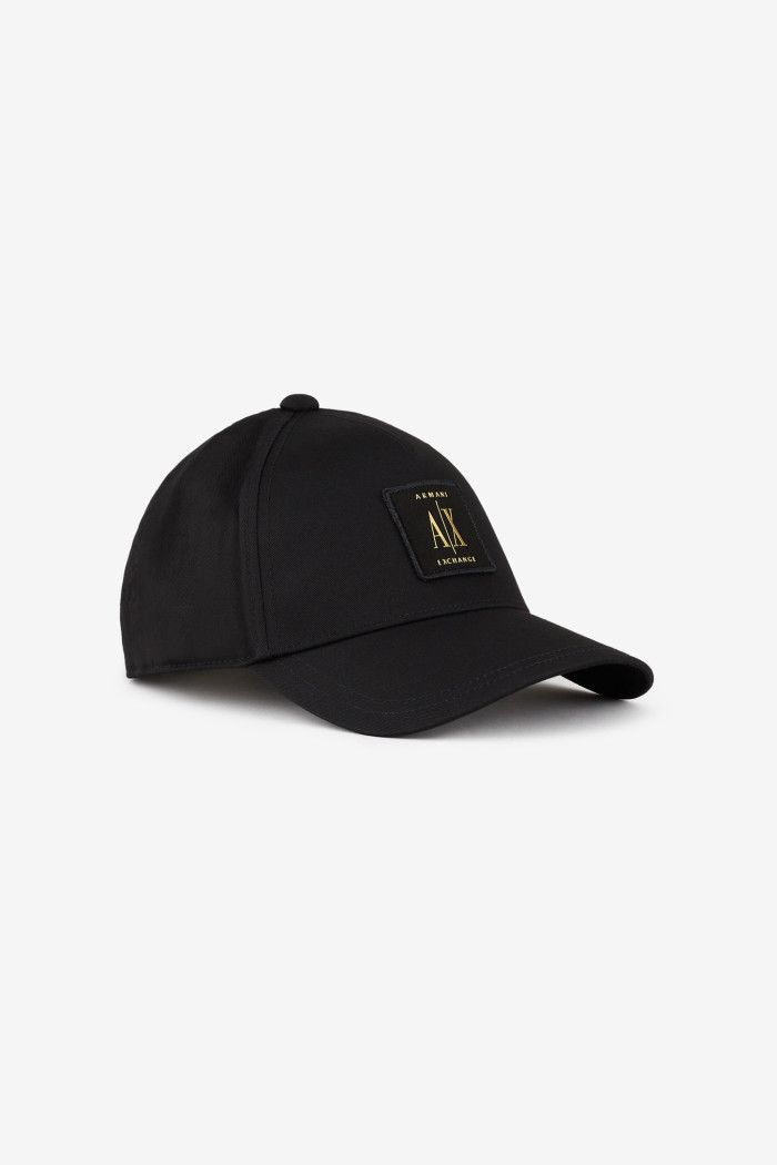 Cappellino nero con visiera e logo Armani Exchange 954220
