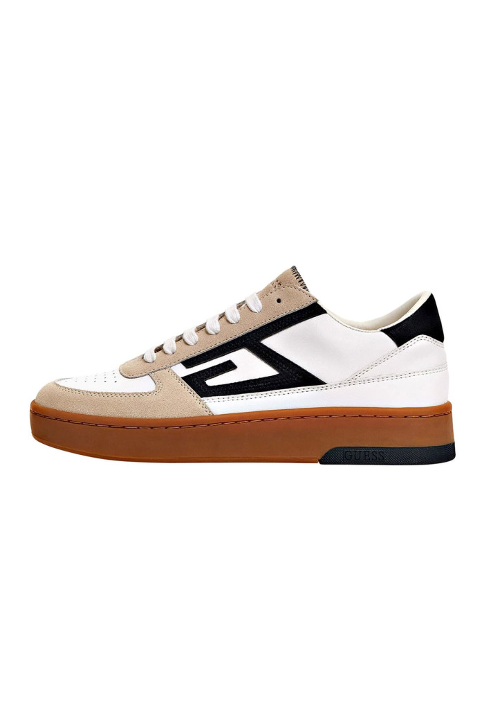 SNEAKERS BIANCHE BEIGE GUESS SILEA