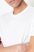 T-shirt bianca Armani Exchange slim fit in cotone pima 8NZT74