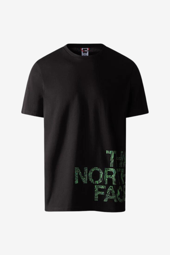 T-SHIRT NERA THE NORTH FACE BLOWN UP LOGO VERDE