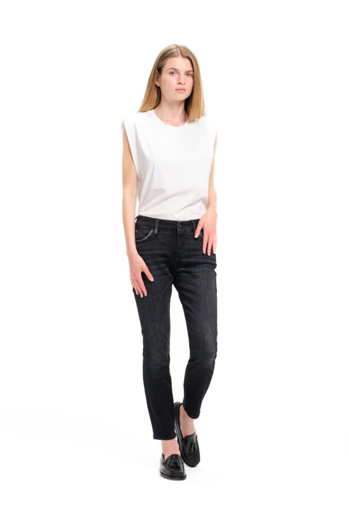 CYCLE JEANS SKINNY DONNA NERO 520