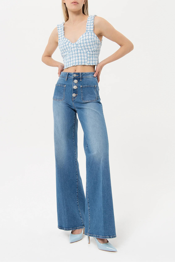 Calzedonia Jeans a zampa - blu jeans/blu denim - Zalando