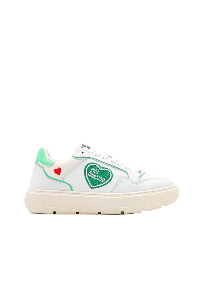 LOVE MOSCHINO SNEAKERS DONNA BIANCA/MENTA 15204