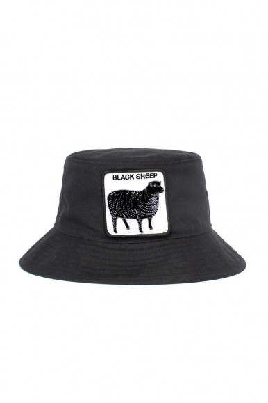GOORIN BROS BLACK MAN'S FISHERMAN CAP WITH BLACK SHEEP