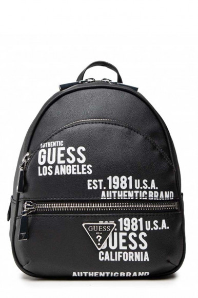 BLACK LARGE WOMAN'S GUESS MANHATTAN BACKPACK