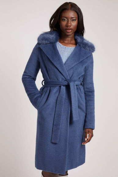 Blue coat with belt Guess Brenda