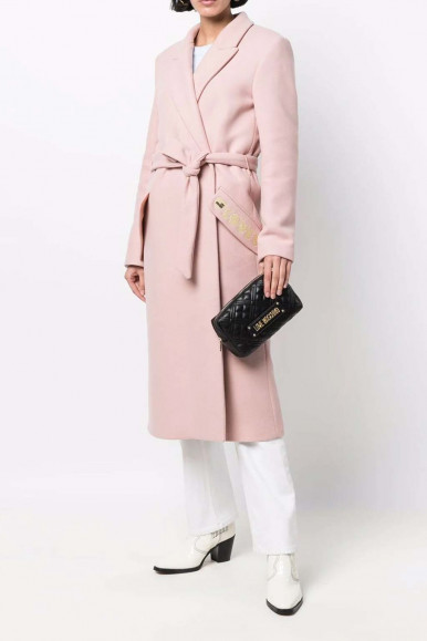 Pink long women's coat Moschino WK52201
