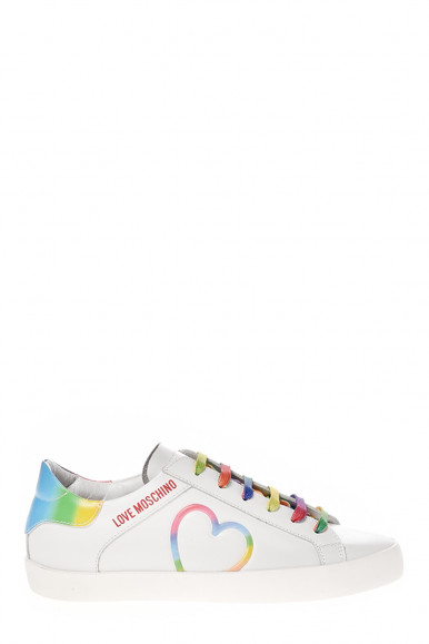 SNEAKERS BIANCHE ARCOBALENO LOVE MOSCHINO 1540