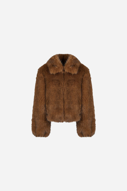 Giacca Alberta corta in faux fur Canadian