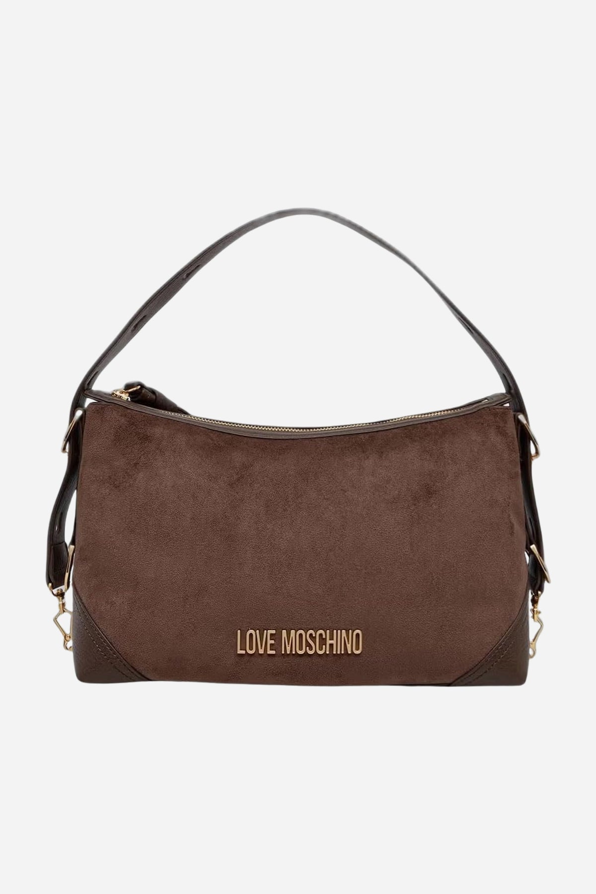 Love Moschino Borsa media a spalla effetto scamosciato