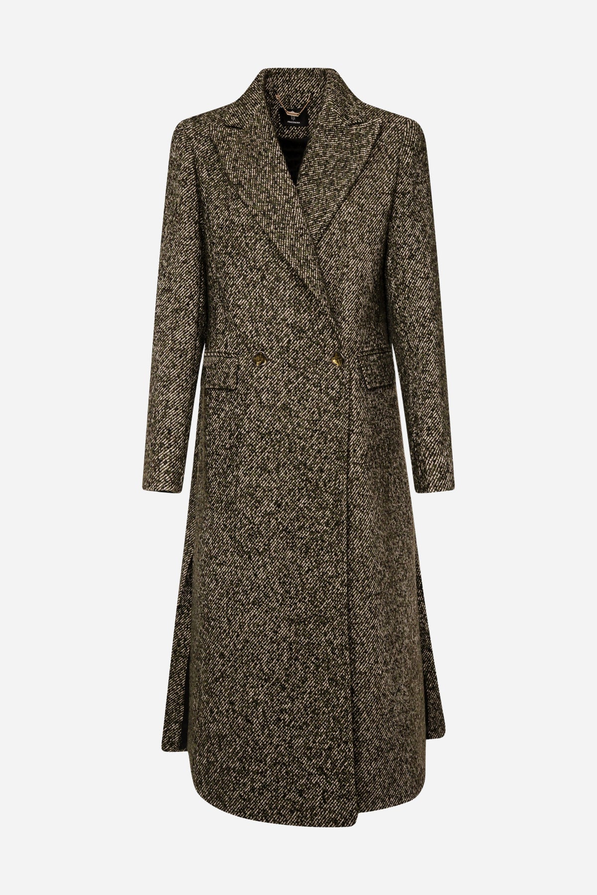 Cappotto Fracomina lungo doppiopetto in tweed