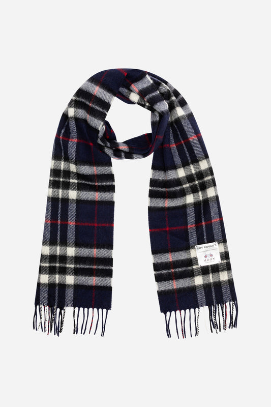 Sciarpa lana tartan Roy Roger's - Blu/Bianco/Rosso