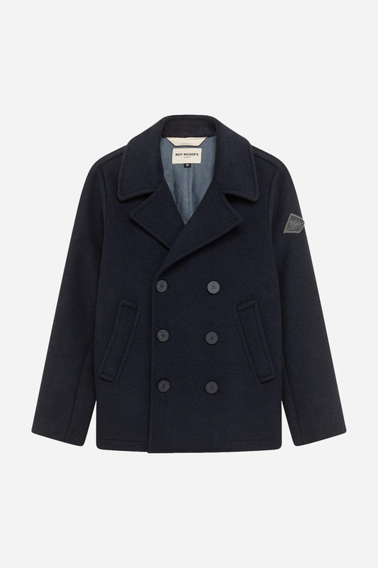Peacoat uomo doppiopetto lana regular fit