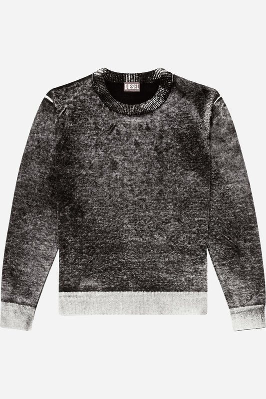 Maglia Diesel uomo regular fit cotone stampa interna