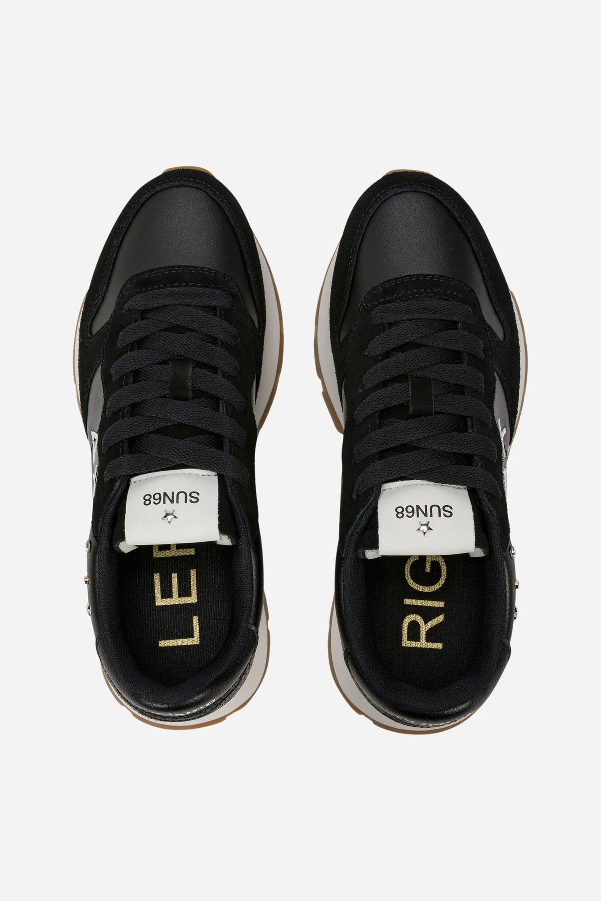 Sneaker Ally Studs donna in suede e nylon - Nero