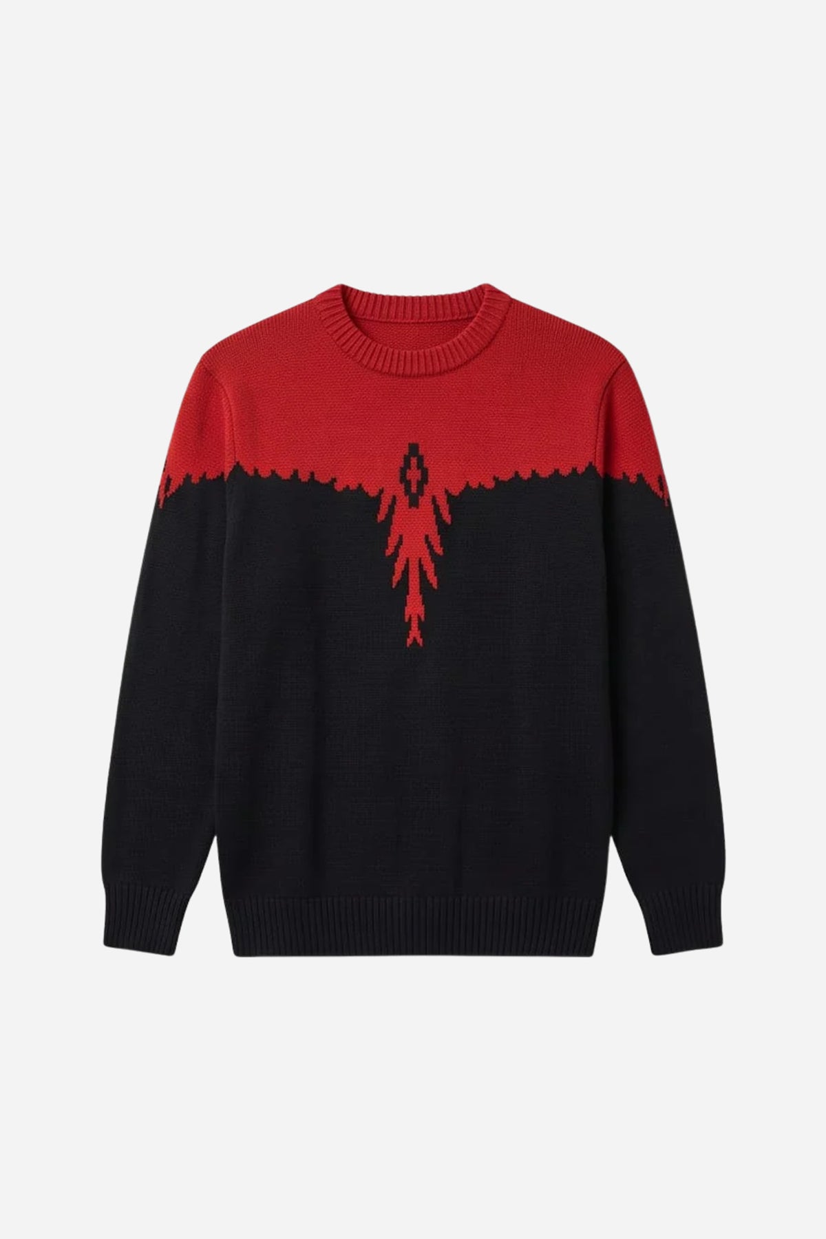 Jumper Wings maglione girocollo uomo - Nero-Rosso