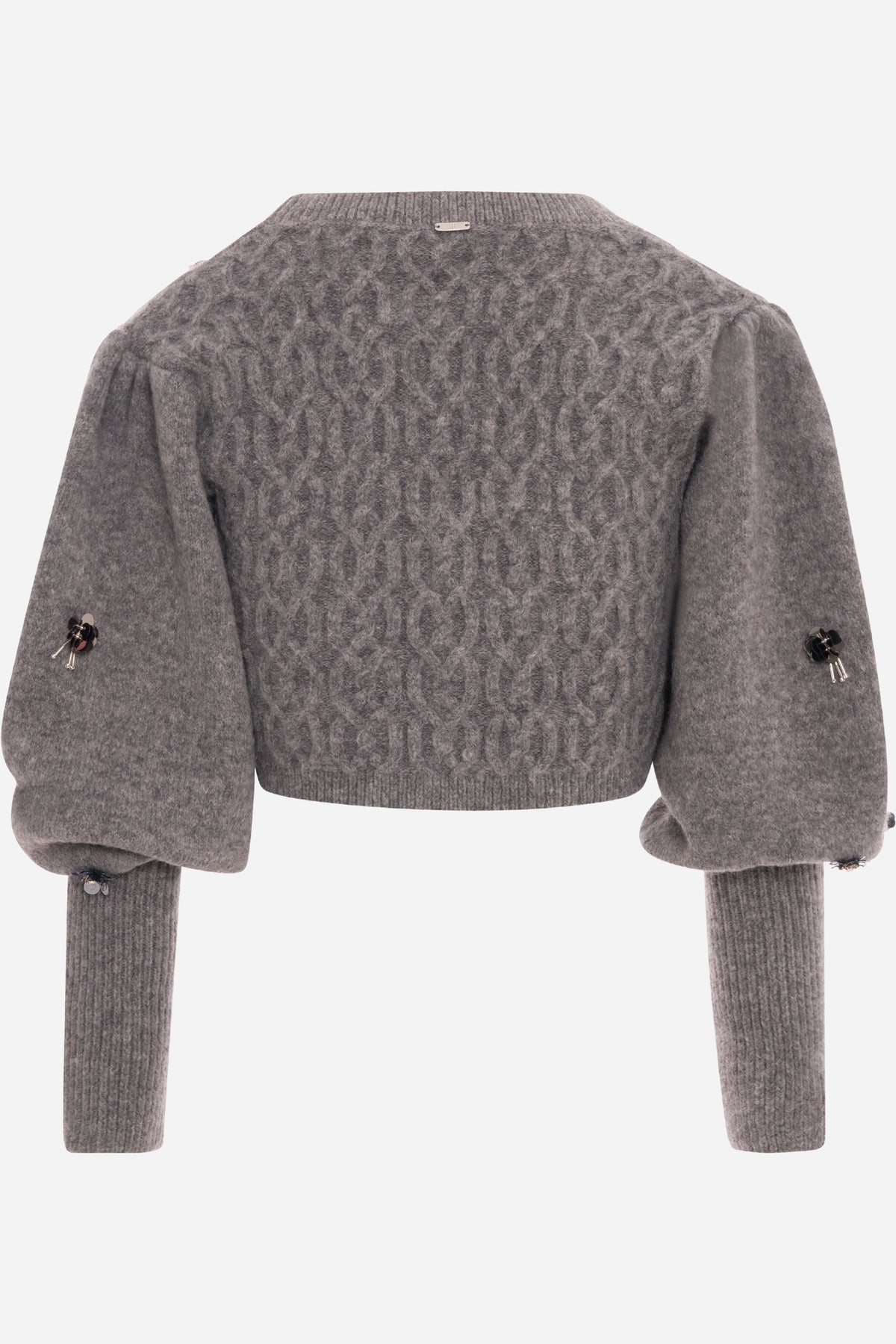 Cardigan Fracomina cropped punto treccia