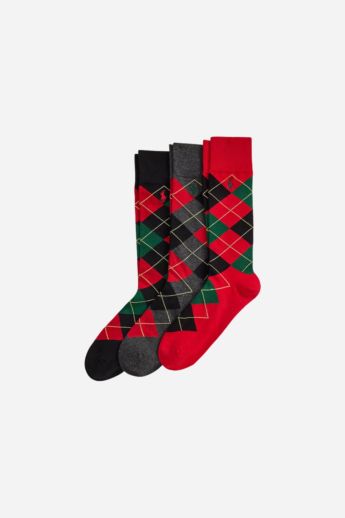 Ralph Lauren calze lunghe Argyle confezione 3 paia