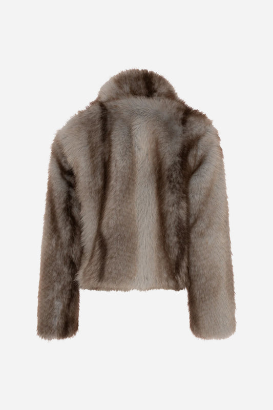 Giacca cropped finta pelliccia Fracomina