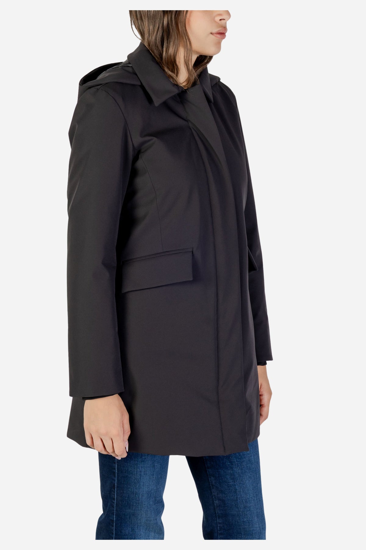 Giubbino Peuterey da donna nero lungo Telia Ta Parka 542201181892808