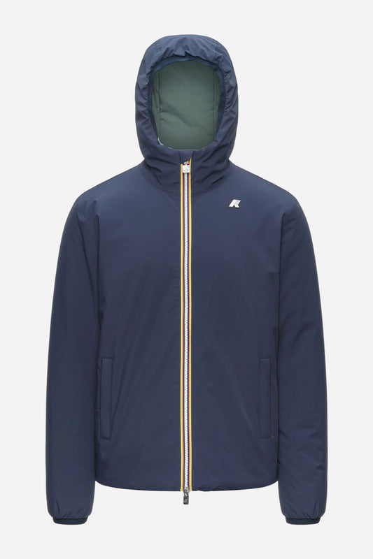 Jack St Warm Double giacca corta uomo reversibile - Blue depth-Green balsam