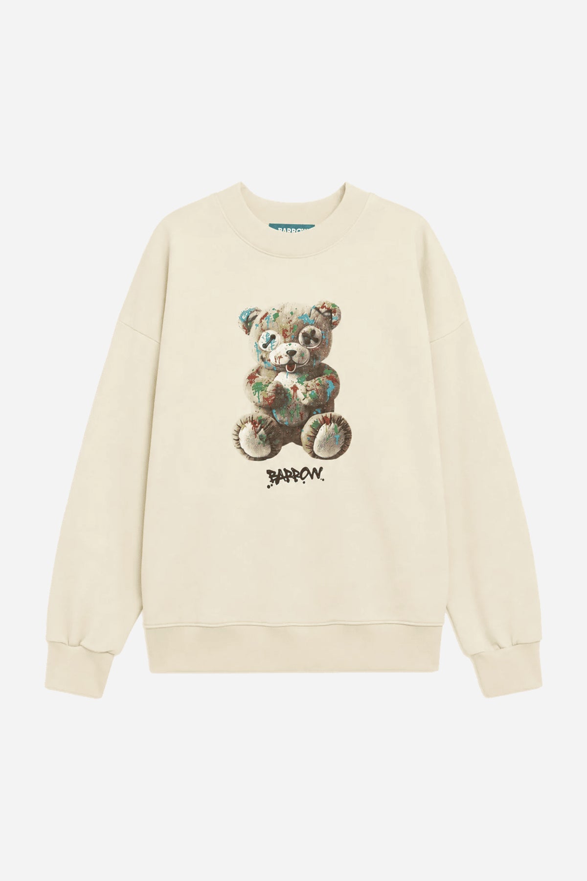 Barrow Felpa girocollo cotone stampa teddy bear