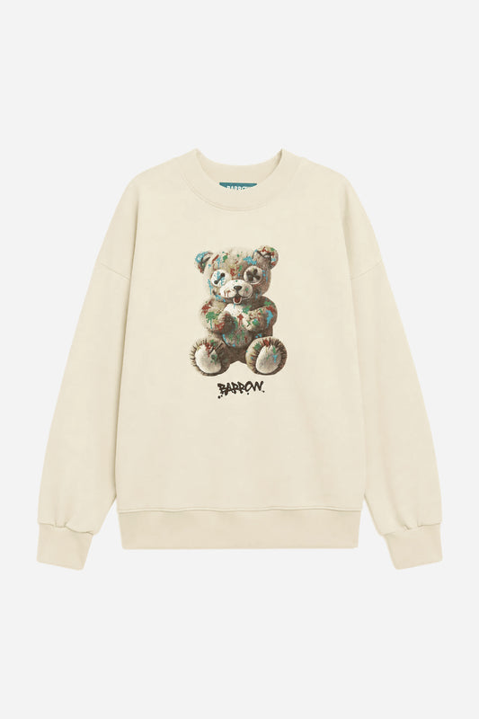 Barrow Felpa girocollo cotone stampa teddy bear