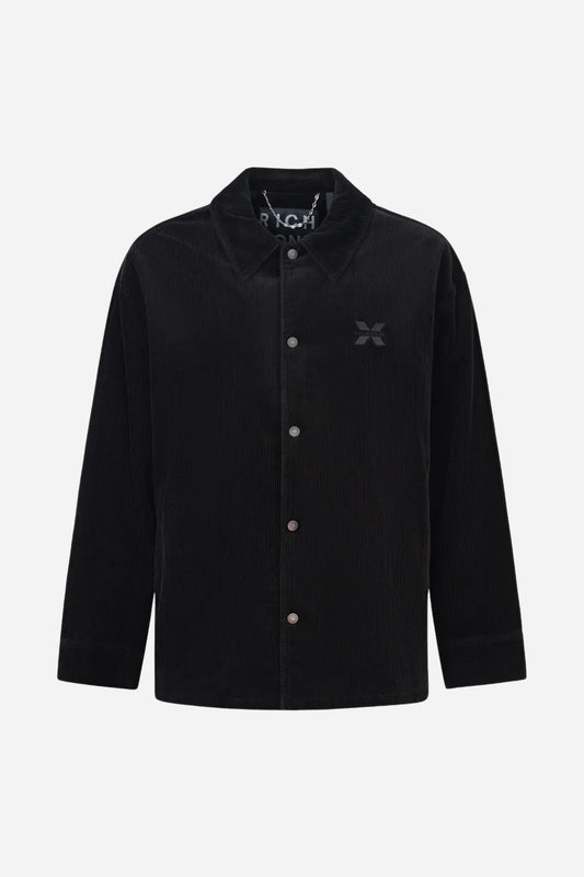 Camicia uomo velluto mini logo John Richmond