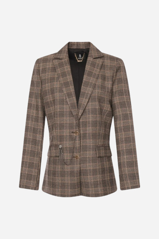 Blazer regular Principe di Galles Fracomina
