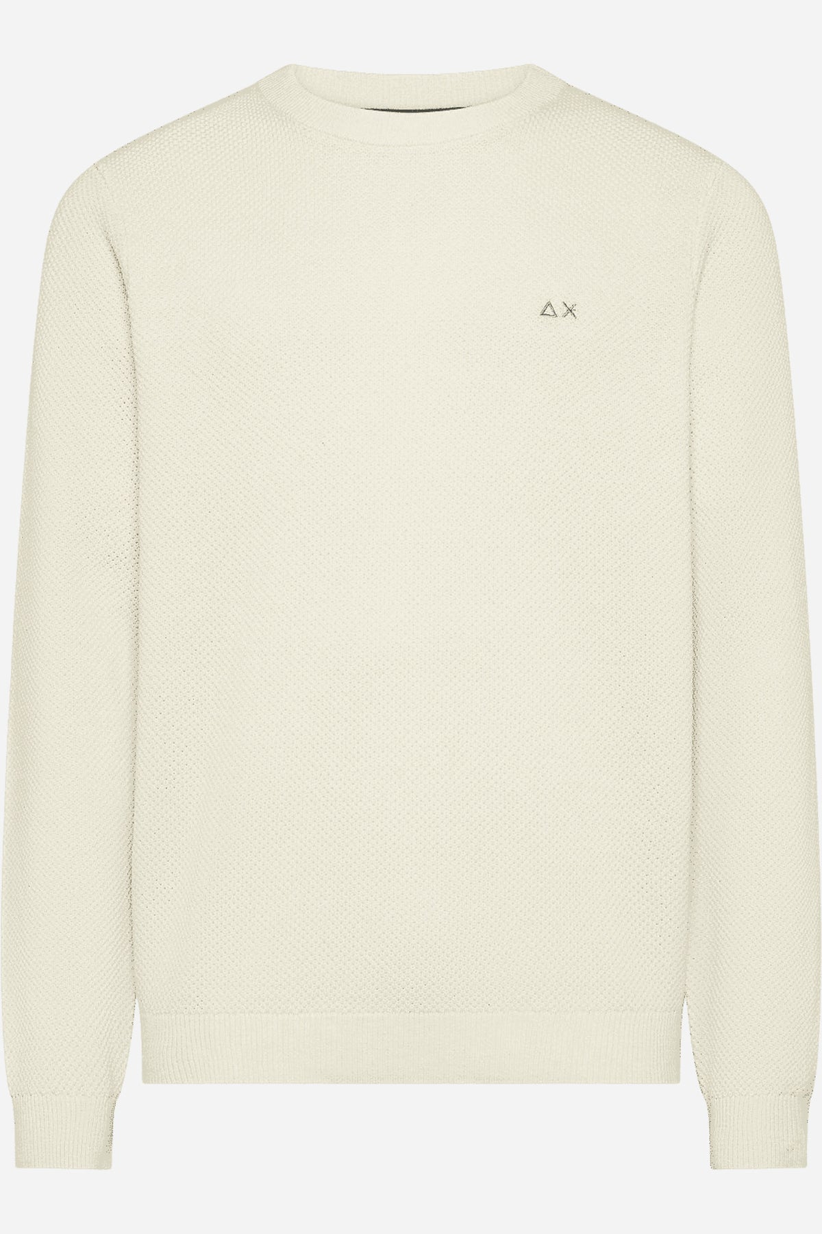 Sun68 Maglia girocollo lana cotone punto riso