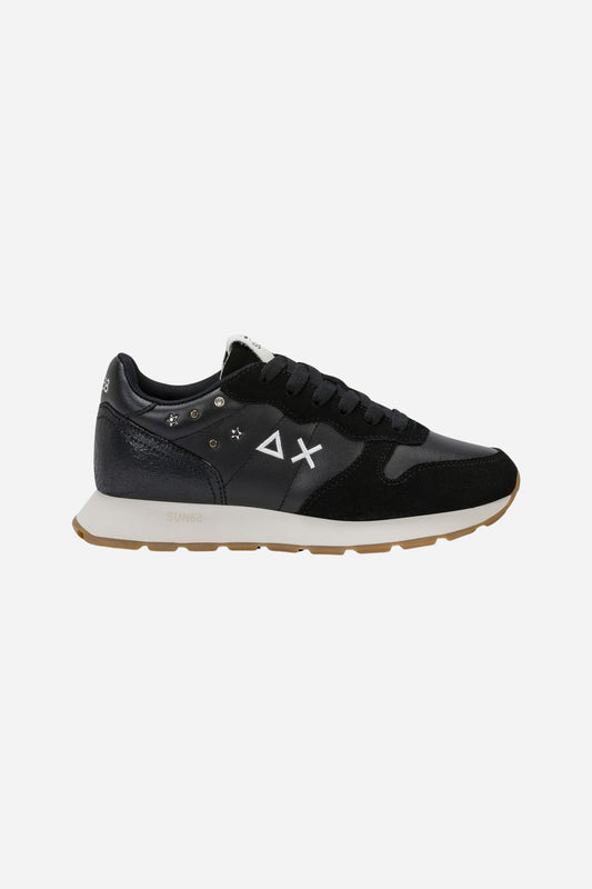 Sneaker Ally Studs donna in suede e nylon - Nero