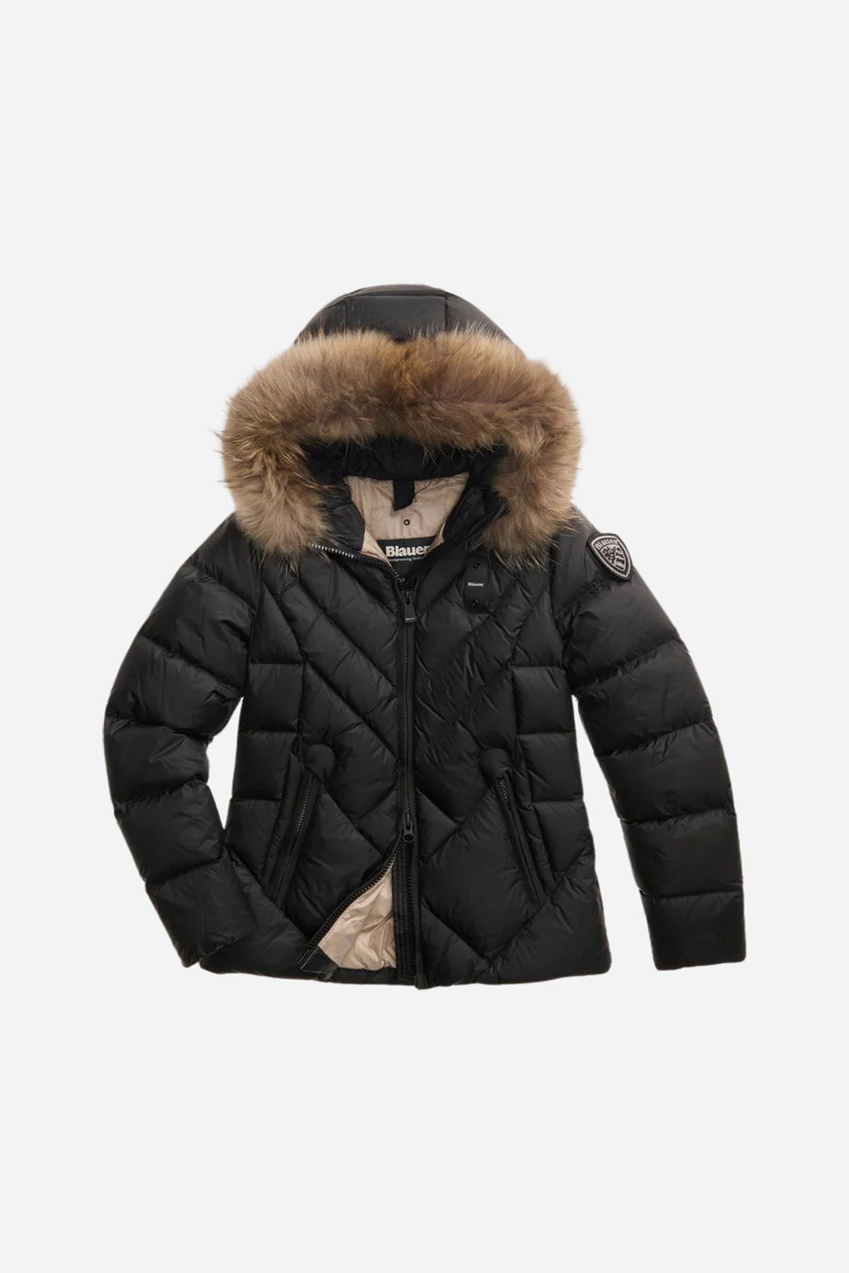 Piumino Alicia trapuntato in nylon lucido - Nero