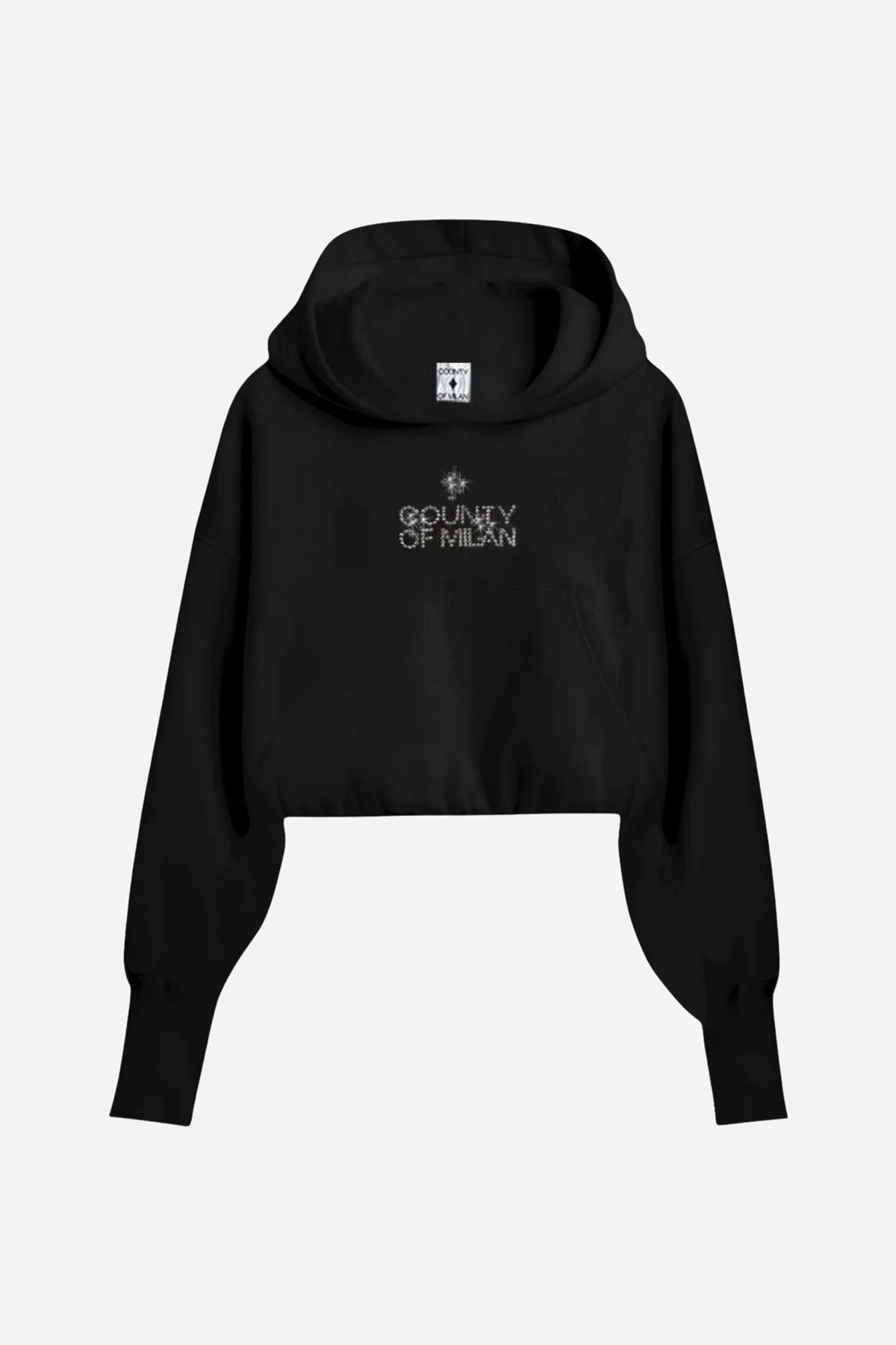 Felpa crop con cappuccio Marcelo Burlon County of Milan - Nero