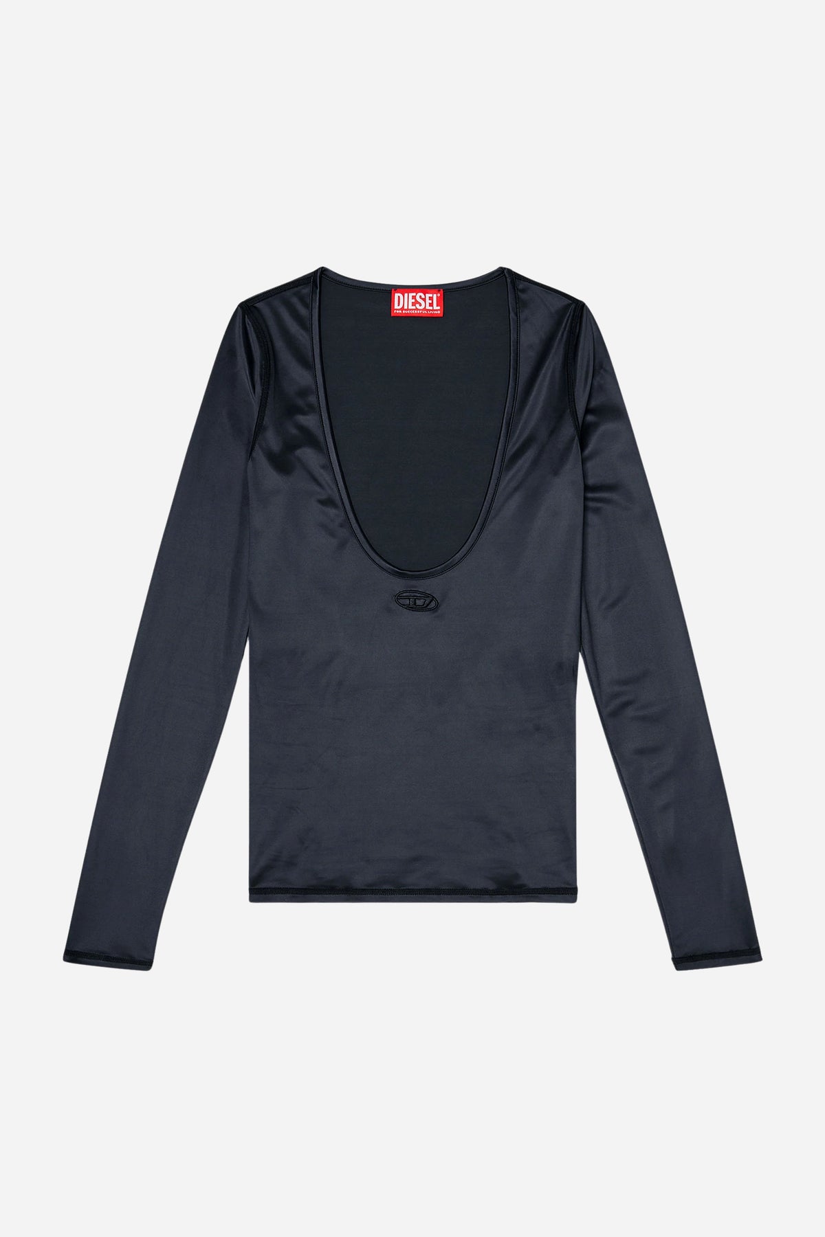 Top slim Diesel Logo Oval D in nylon stretch